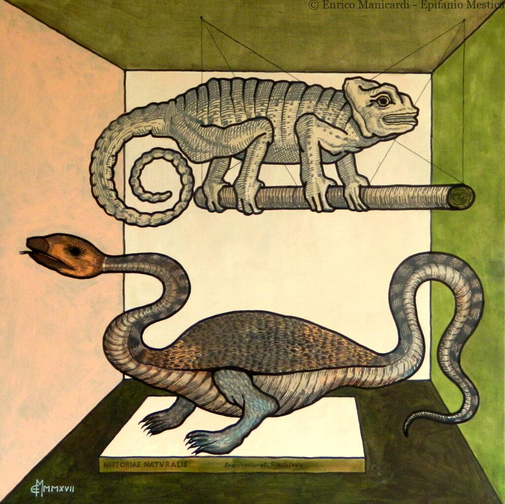 DRACUNCULUS BONONENSIS
ACRILICO E INCHIOSTRO SU TAVOLA
cm 80x80-2017